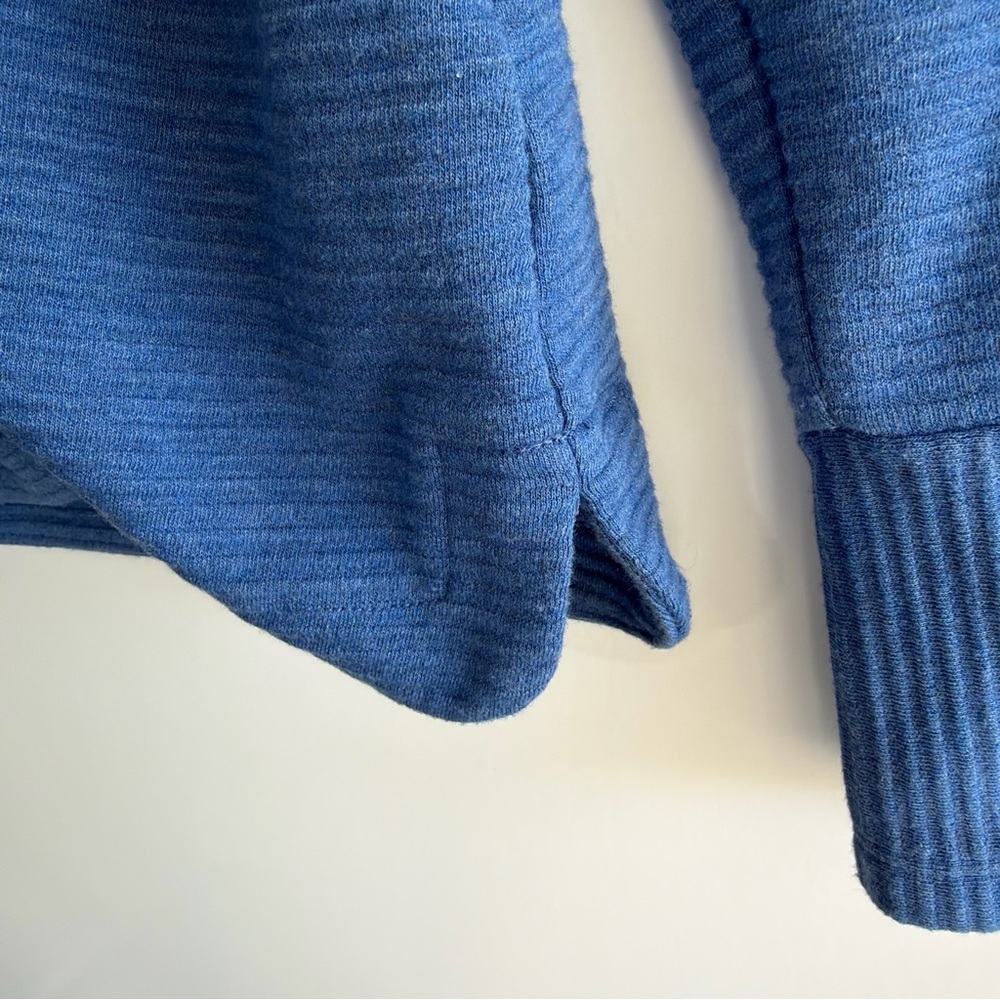 Talbots Ribbed Polo V-Neck Sweater Small Cornflower Blue Cotton Preppy Knit - Picture 9 of 14